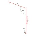 Traufenblech Alu 250 / 2500 mm Alu Color anthrazit (RAL...